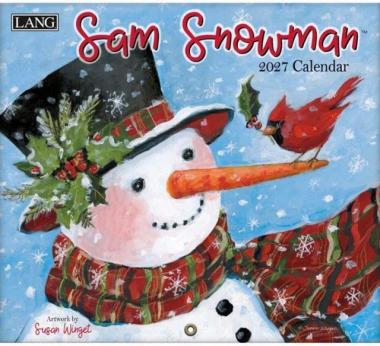 2027年LANGラング壁掛けカレンダーSam Snowmanサムスノーマン消費税込み2900円  